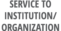 Service to institution/organization